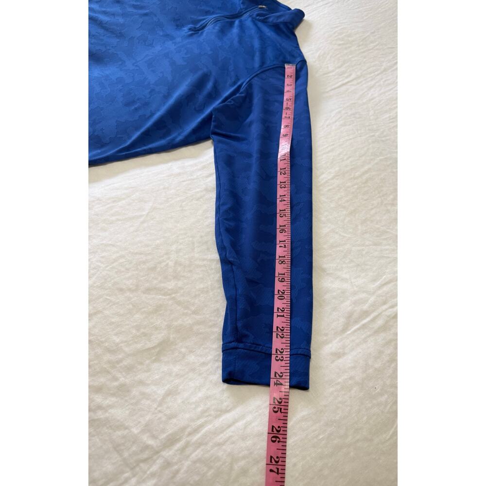 PETER MILLAR | Men’s L | Blue Perth Camo Crown Sport 1/4 Zip | Tuckaway Club EUC - Picture 4 of 10